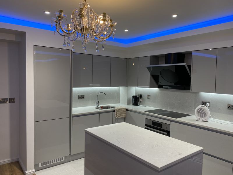 Home renovation and loft conversion, completed kitchen