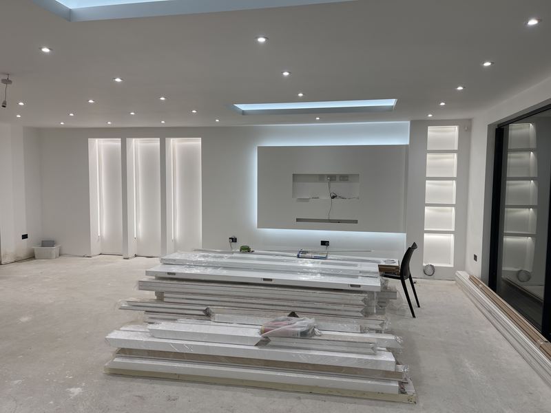 Rear extension and loft conversion, completed open-plan living space